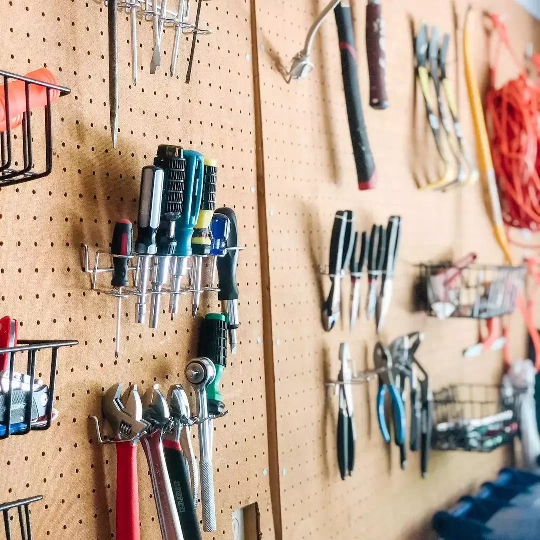 22 Smart Power Tool Organization Ideas That Transform Your Workshop Add Organizers to Your Pegboard