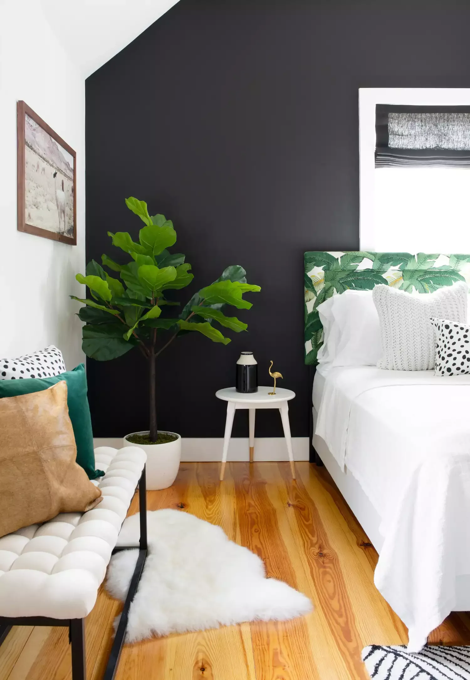 35 Stunning Beach-Inspired Bedroom Ideas That'll Transform Your Space 35 Add Palm Leaf