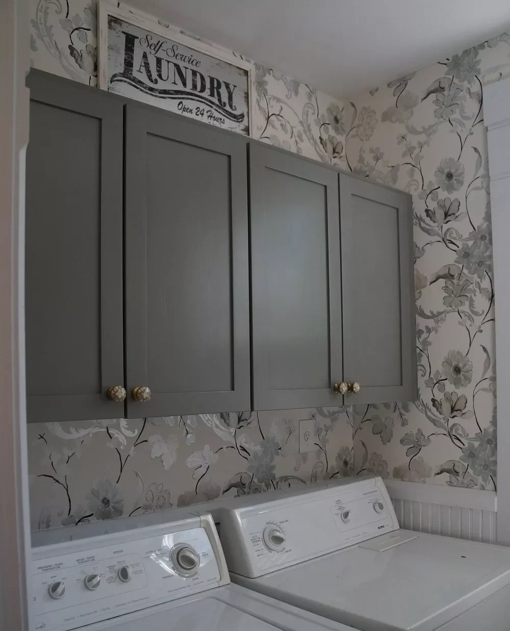 26 Creative Basement Laundry Room Ideas to Transform Your Space Add Patterns With Wallpaper