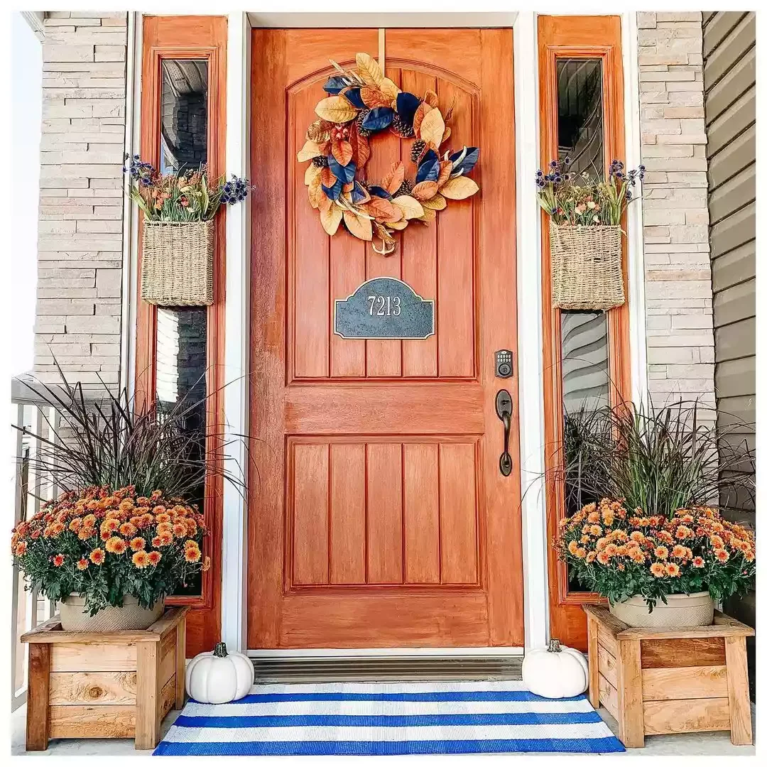 41 Beautiful Fall Outdoor Decorating Ideas to Transform Your Space This Season 33 Add Platforms for Your Mums