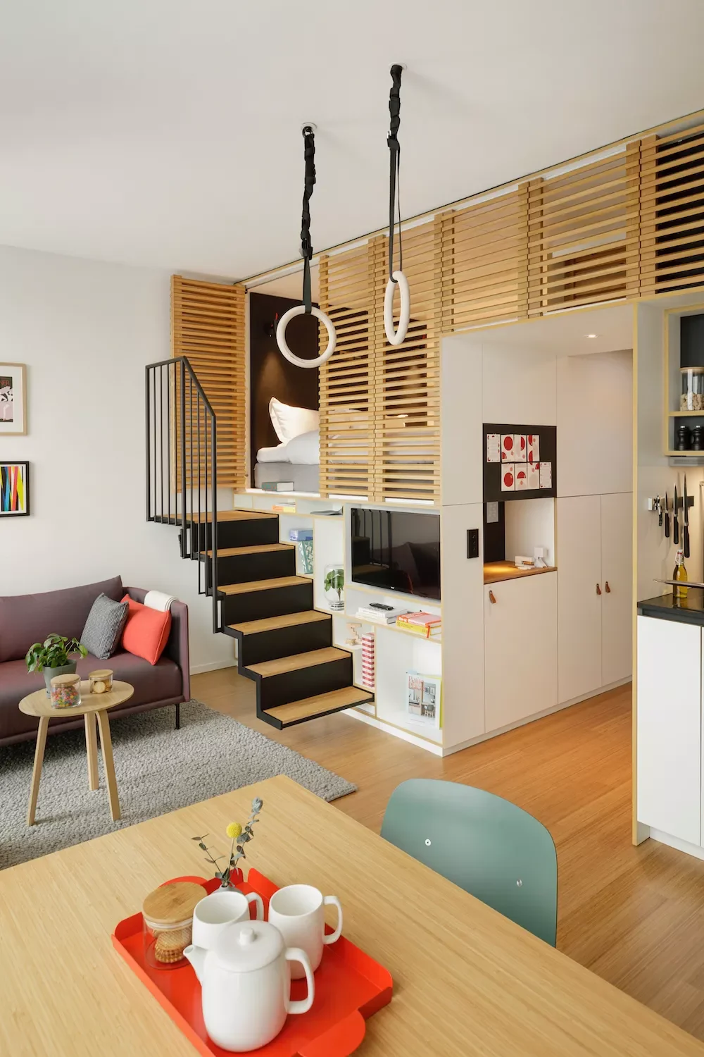 55 Wood Slat Wall Accent Ideas That Make Any Room Look Incredible Add Privacy to a Loft