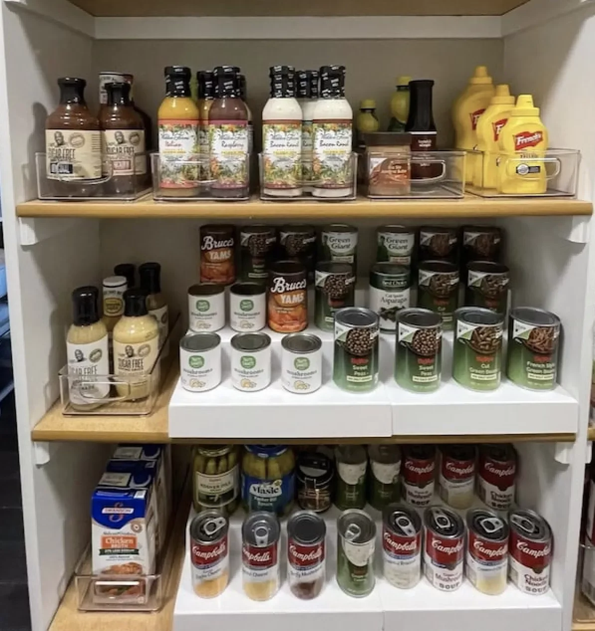 50 Brilliant Small Kitchen Storage Solutions That Will Transform Your Space Add Risers for Storing Canned Goods