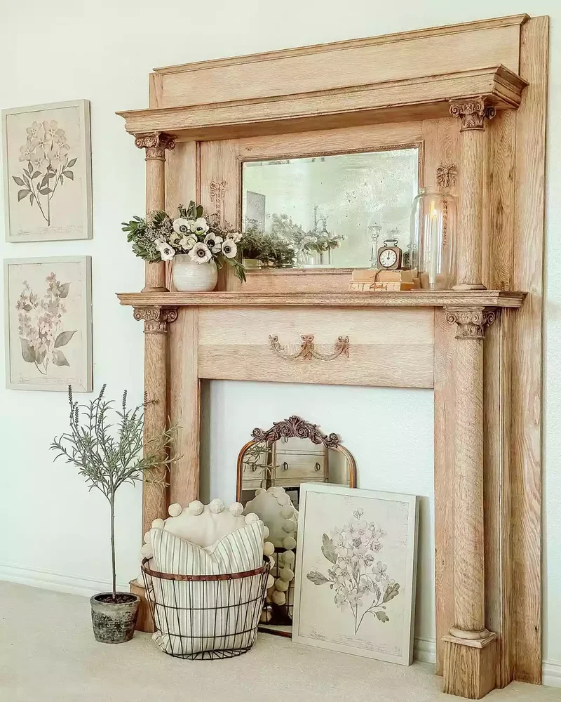 44 Beautiful Fireplace Mantel Styling Ideas 9 Add Rustic Flair