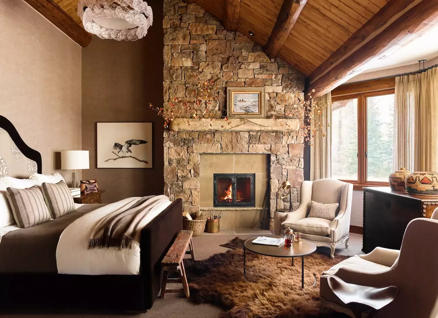 55 Stunning Bedroom Fireplace Ideas That Will Transform Your Sleep Sanctuary 3 Add Rustic Warmth