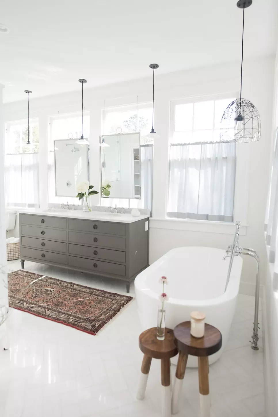 22 Stunning Bathtub Design Ideas That Will Transform Your Bathroom 19 Add Small Wooden Stools