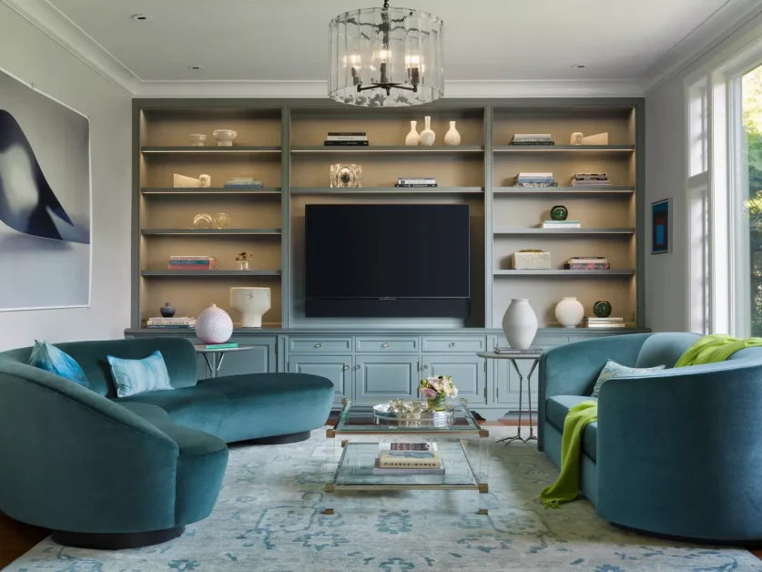 21 Brilliant Ways to Style Your Small Living Room TV Without Compromising Style 10 Add Soft Backlighting to Built Ins