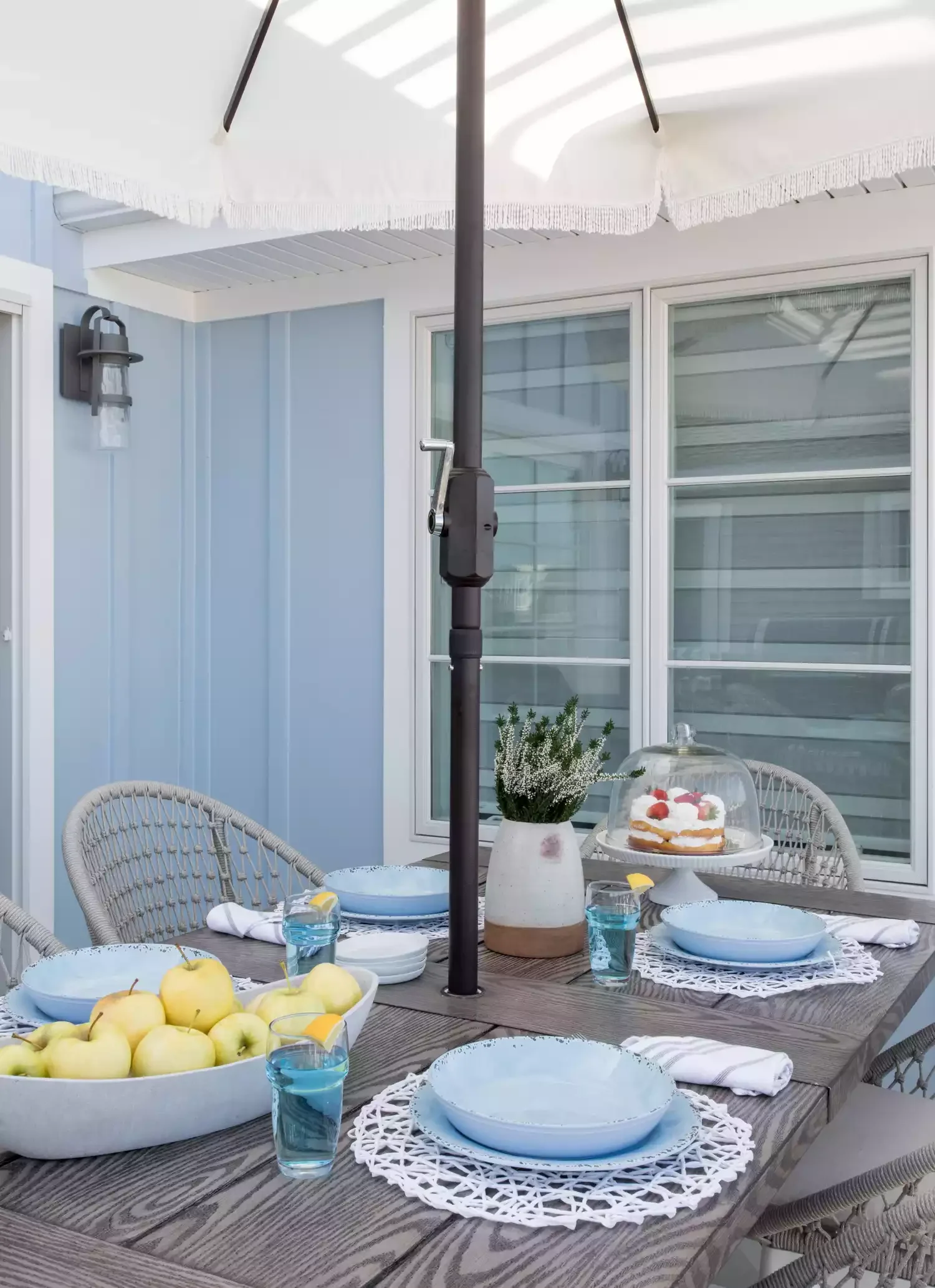 15 Surprising Deck Color Ideas That'll Transform Your Outdoor Space 11 Add Some Baby Blue Paint to the Deck
