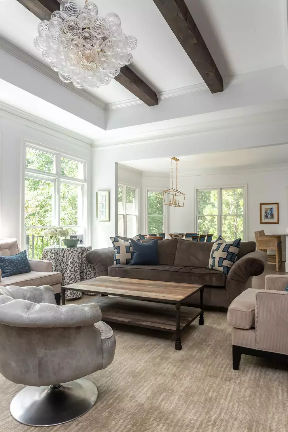 25 Stunning Tray Ceiling Designs That Transform Your Room's Fifth Wall 23 Add Some Beams