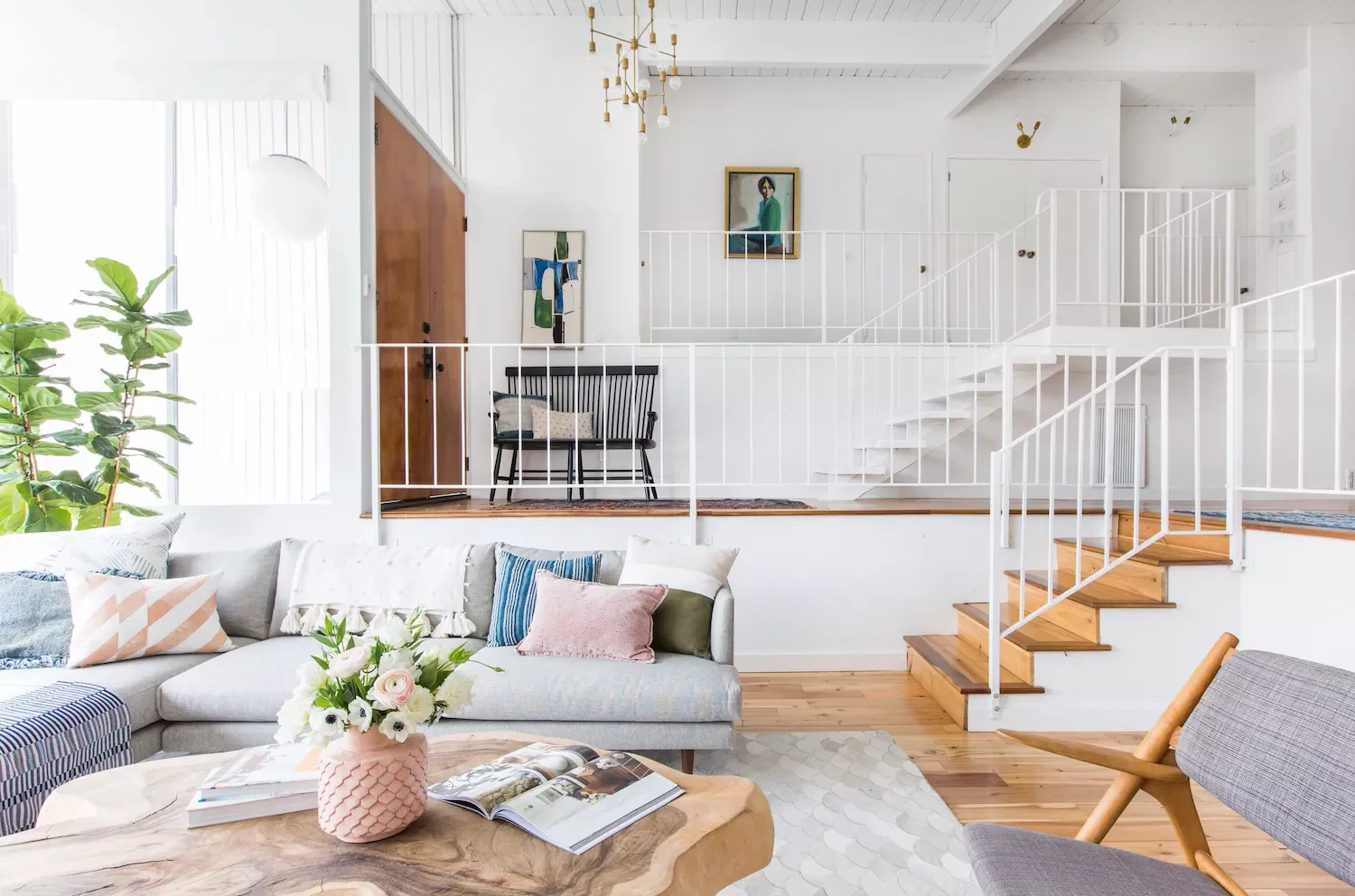 21 Creative Half Wall Ideas to Transform Your Home's Style 8 Add Staircase Railings
