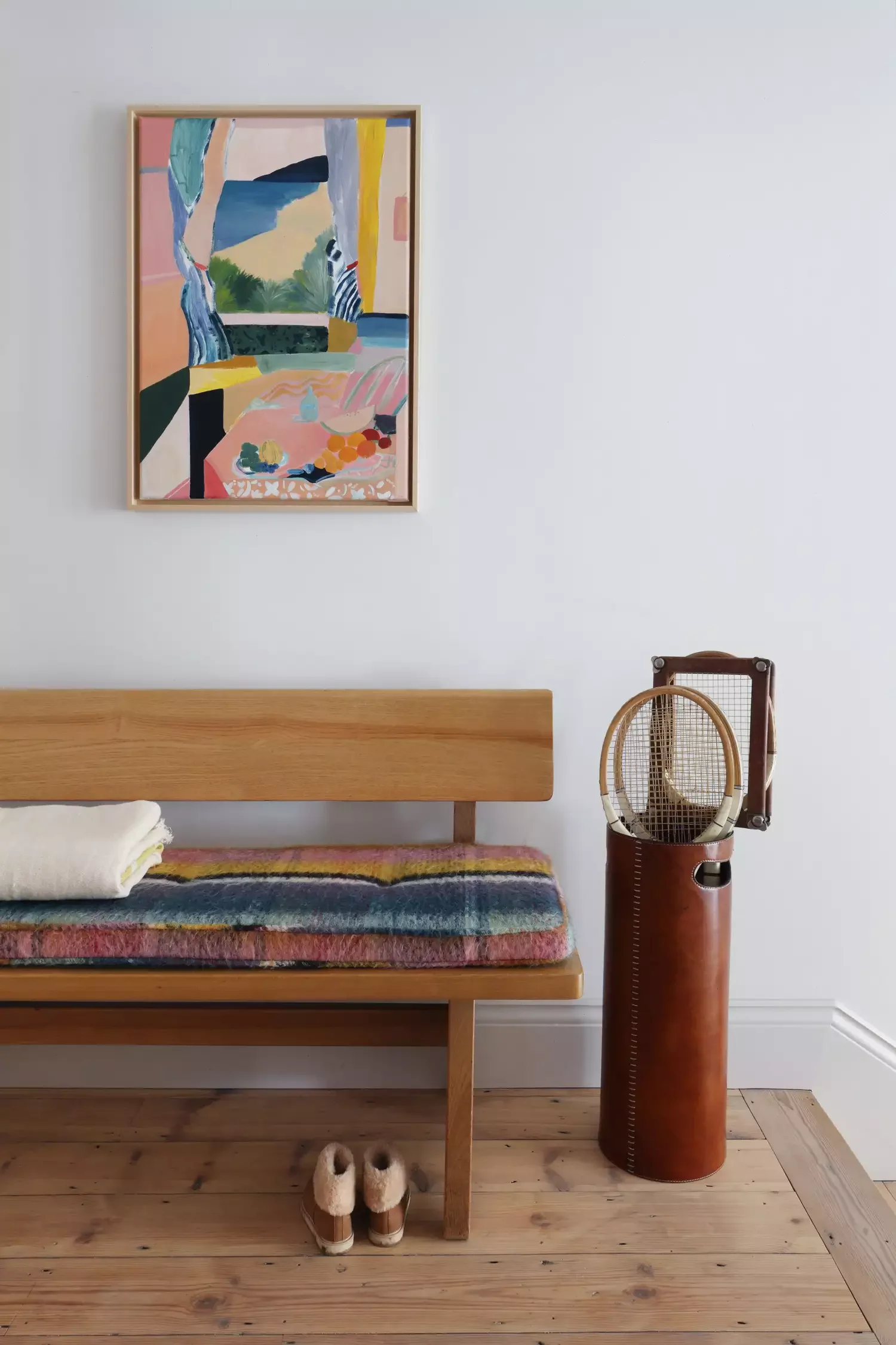 22 Contemporary Foyer Designs That Create Unforgettable First Impressions 13 Add Statement Artwork
