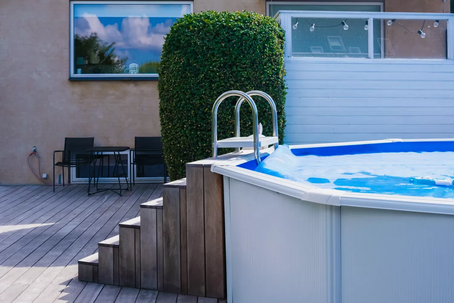 37 Brilliant Above-Ground Pool Deck Ideas That Won't Break Your Budget 26 Add Steps