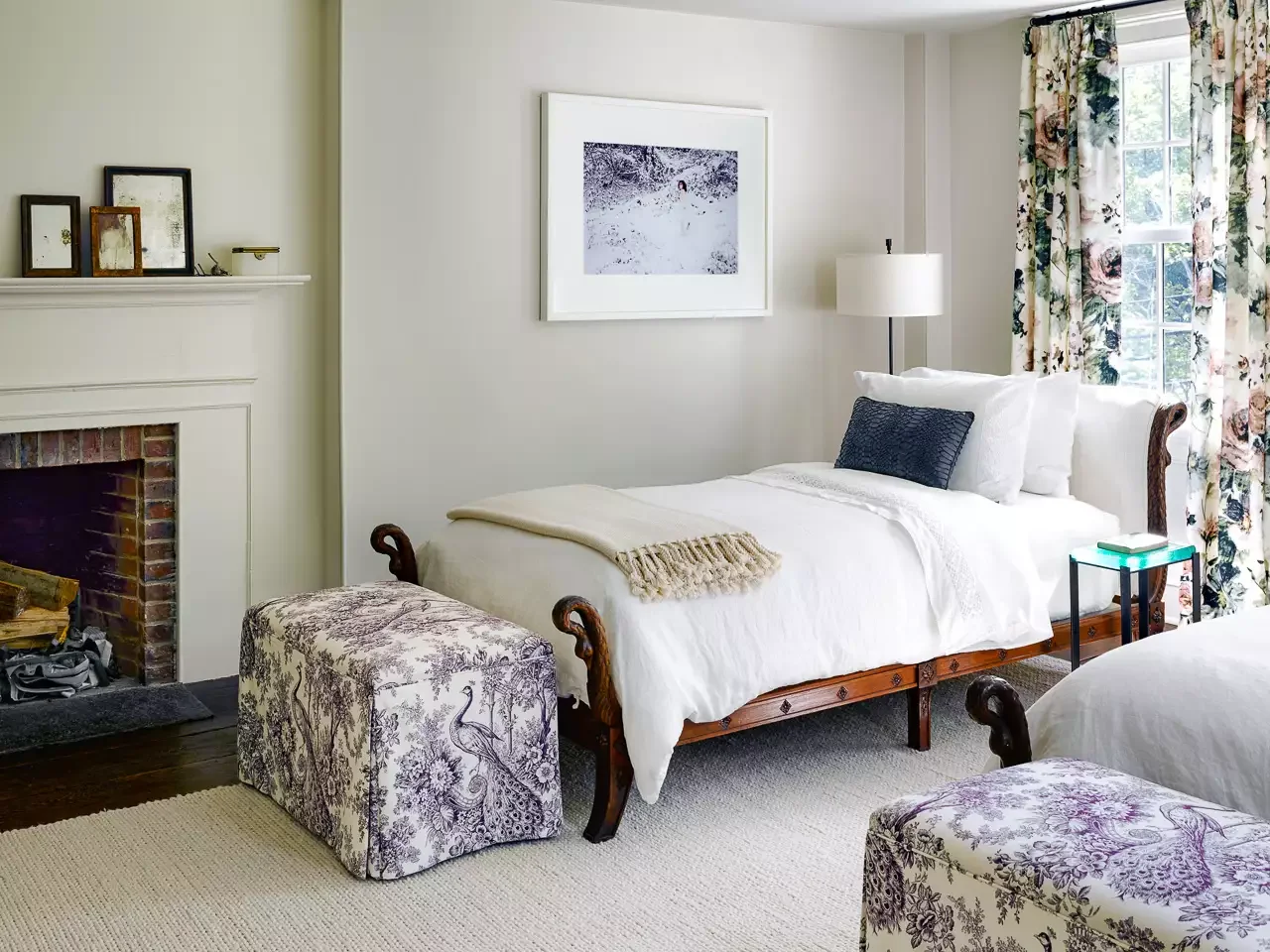 22 Smart Ways to Fit Two Beds in Your Small Bedroom 8 Add Storage Ottomans