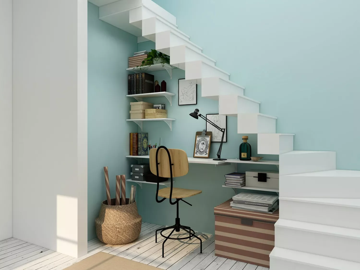 20 Brilliant Living Room Storage Solutions That Keep Your Space Beautiful Add Storage Under the Stairs