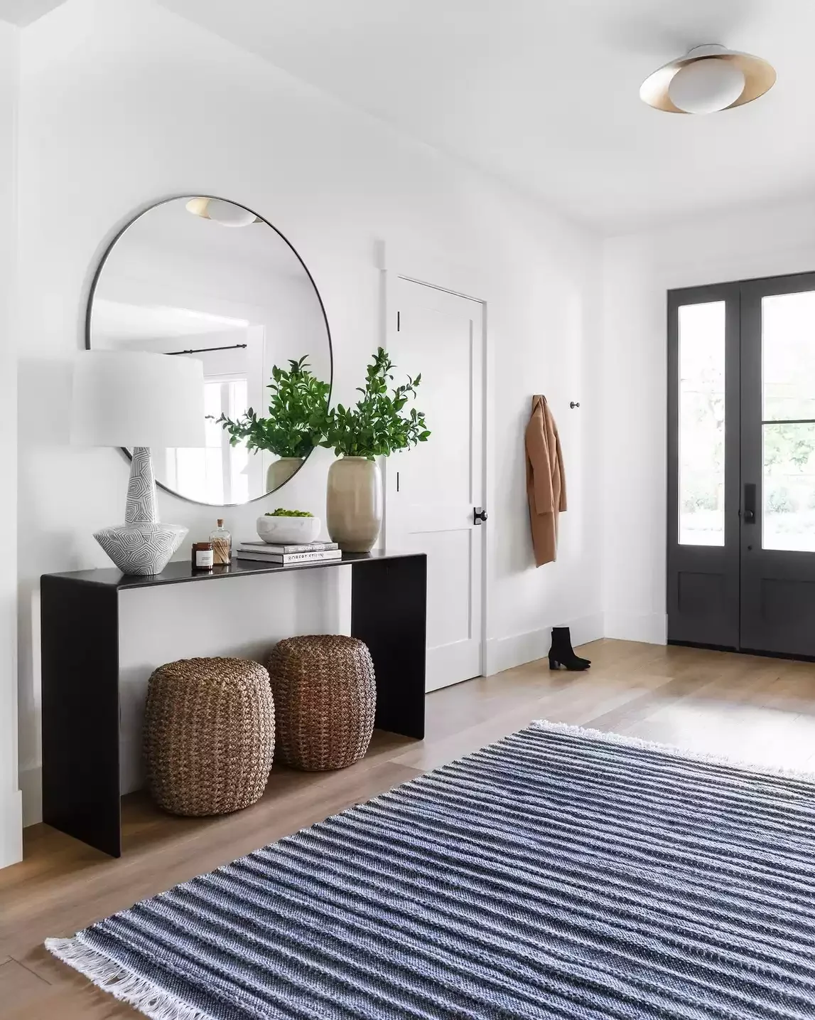25 Stunning Entryway Rug Ideas That Create Unforgettable First Impressions 13 Add Stripes