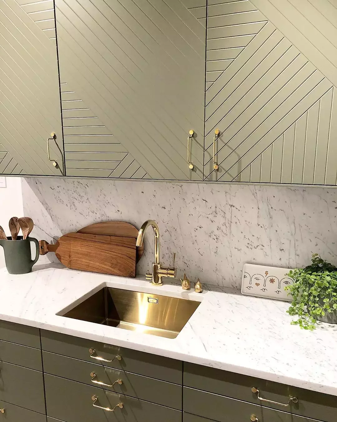 37 Stunning Green Kitchen Cabinet Ideas That Will Transform Your Space Add Texture to Green Cabinets