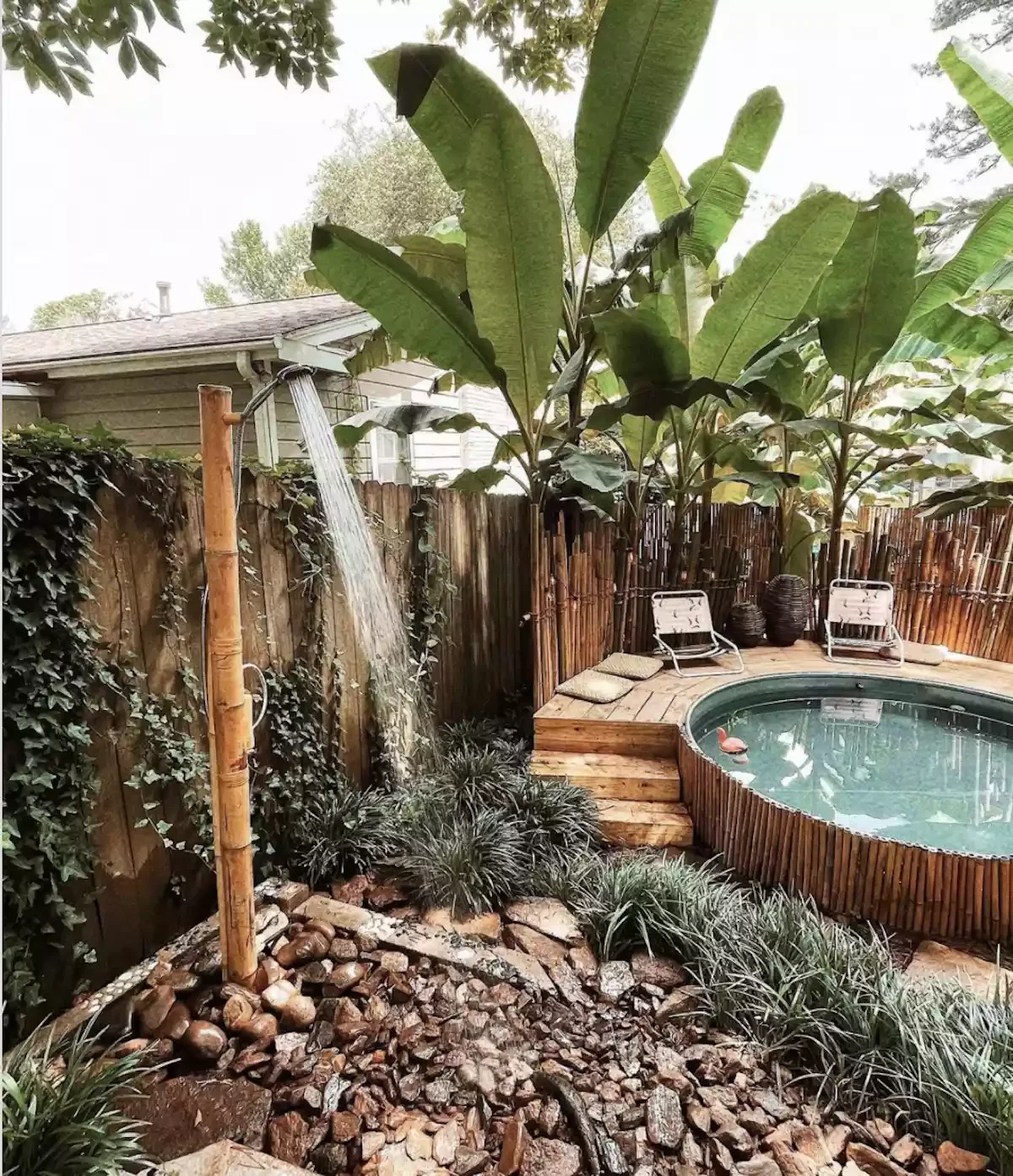33 Creative Stock Tank Pool Ideas to Transform Your Backyard 7 Add Tropical Plants