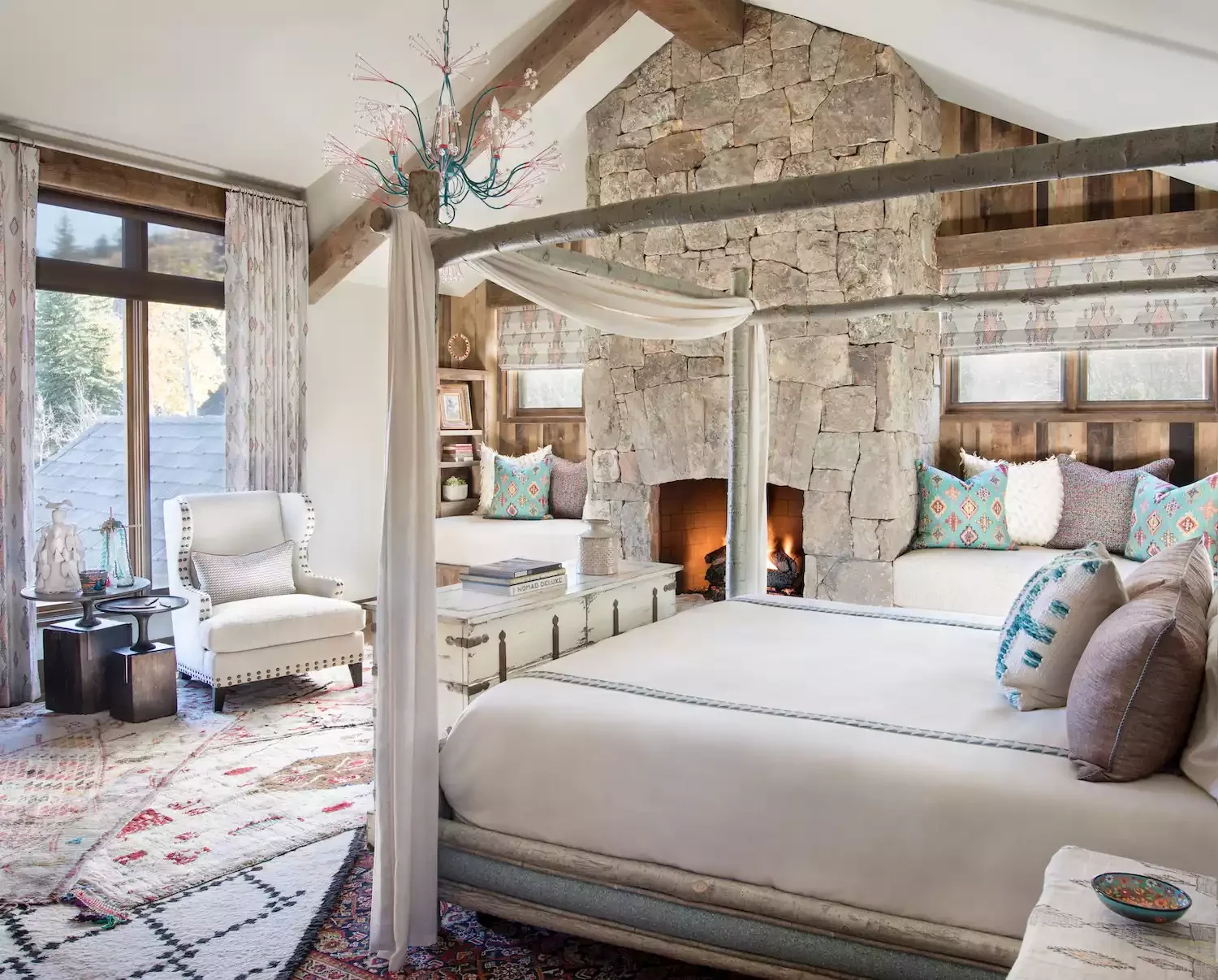 55 Stunning Bedroom Fireplace Ideas That Will Transform Your Sleep Sanctuary 28 Add Twin Reading Nooks