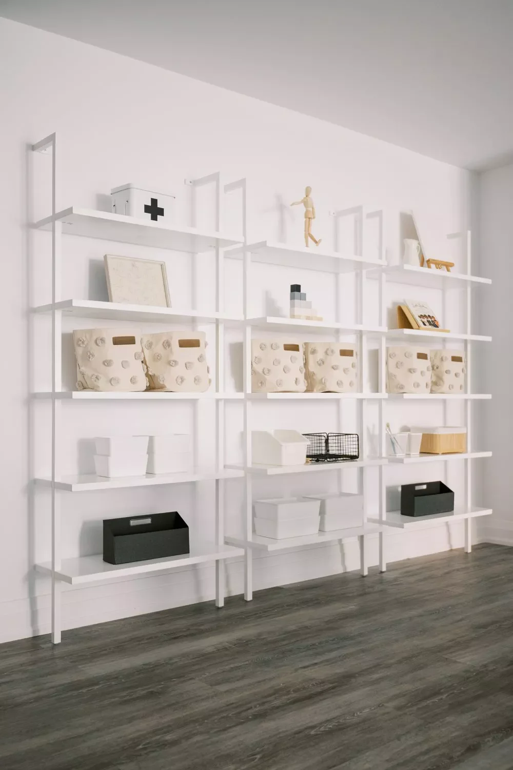 Add Wall-Mounted Bookcases
