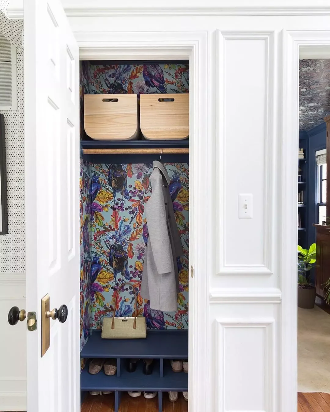 12 Creative Ways to Transform Your Reach-In Closet Into Something Amazing Add Wallpaper