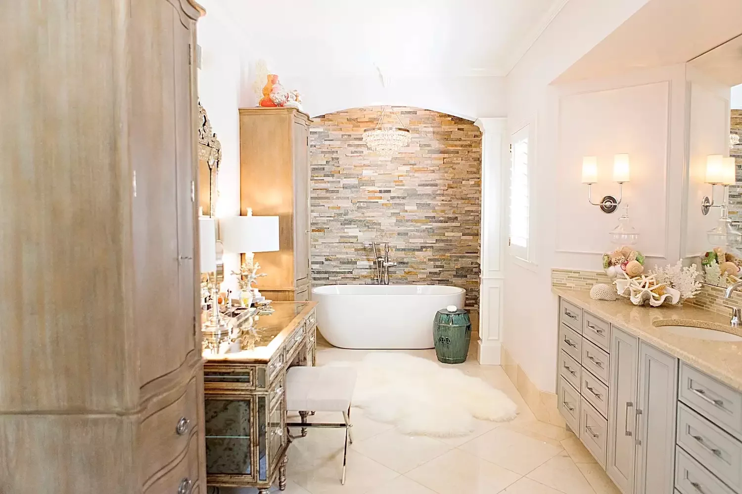 49 Stunning Primary Bathroom Ideas That Will Transform Your Space 40 Add a Boudoir Feel