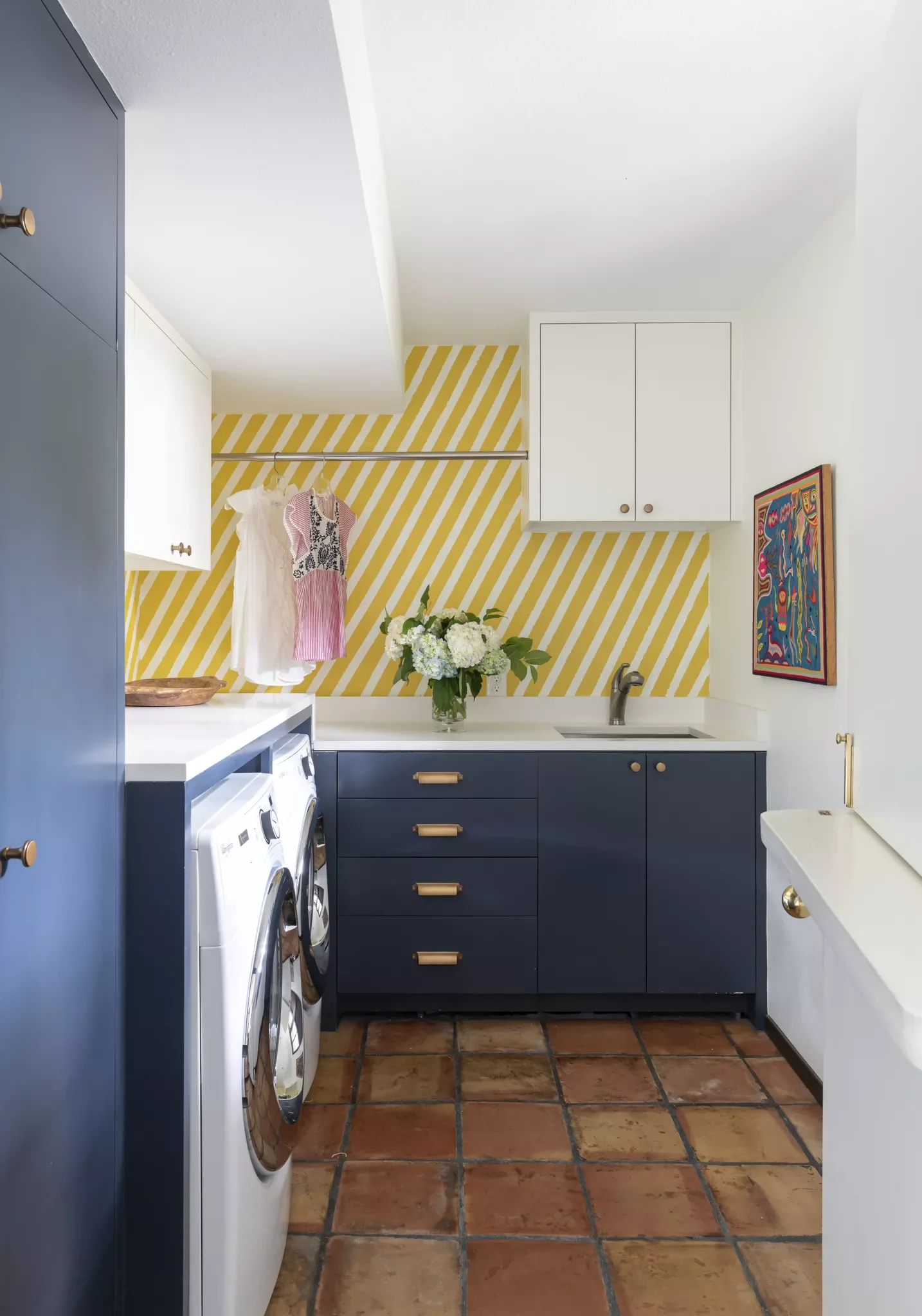 55 Small Laundry Room Ideas That Blend Style With Smart Functionality Add a Colorful Backsplash