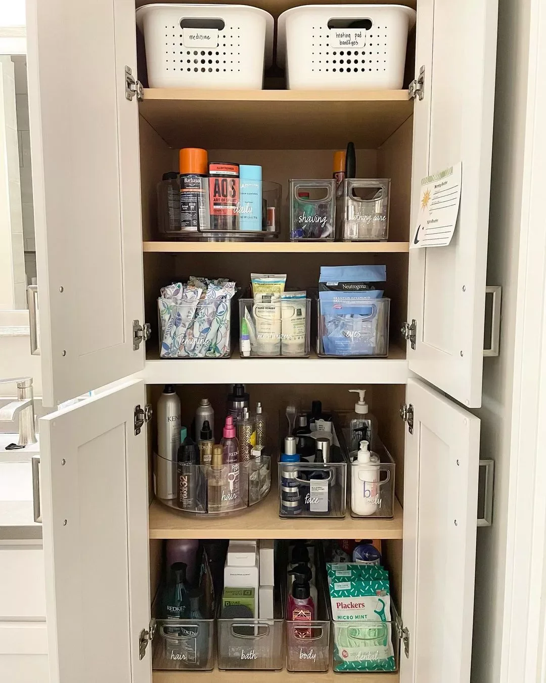 Transform Your Bathroom Closet: 23 Smart Organization Ideas That Actually Work Add a Couple of Lazy Susans