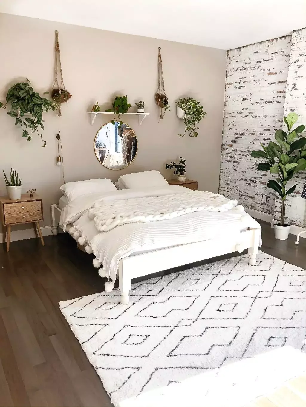 37 Beautiful Aesthetic Bedroom Ideas to Transform Your Space 21 Add a DIY Brick Feature