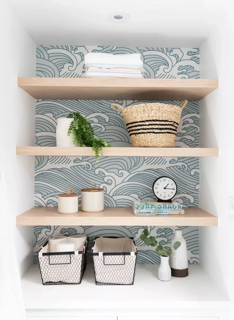 Add a Decorative Touch to Storage Shelves