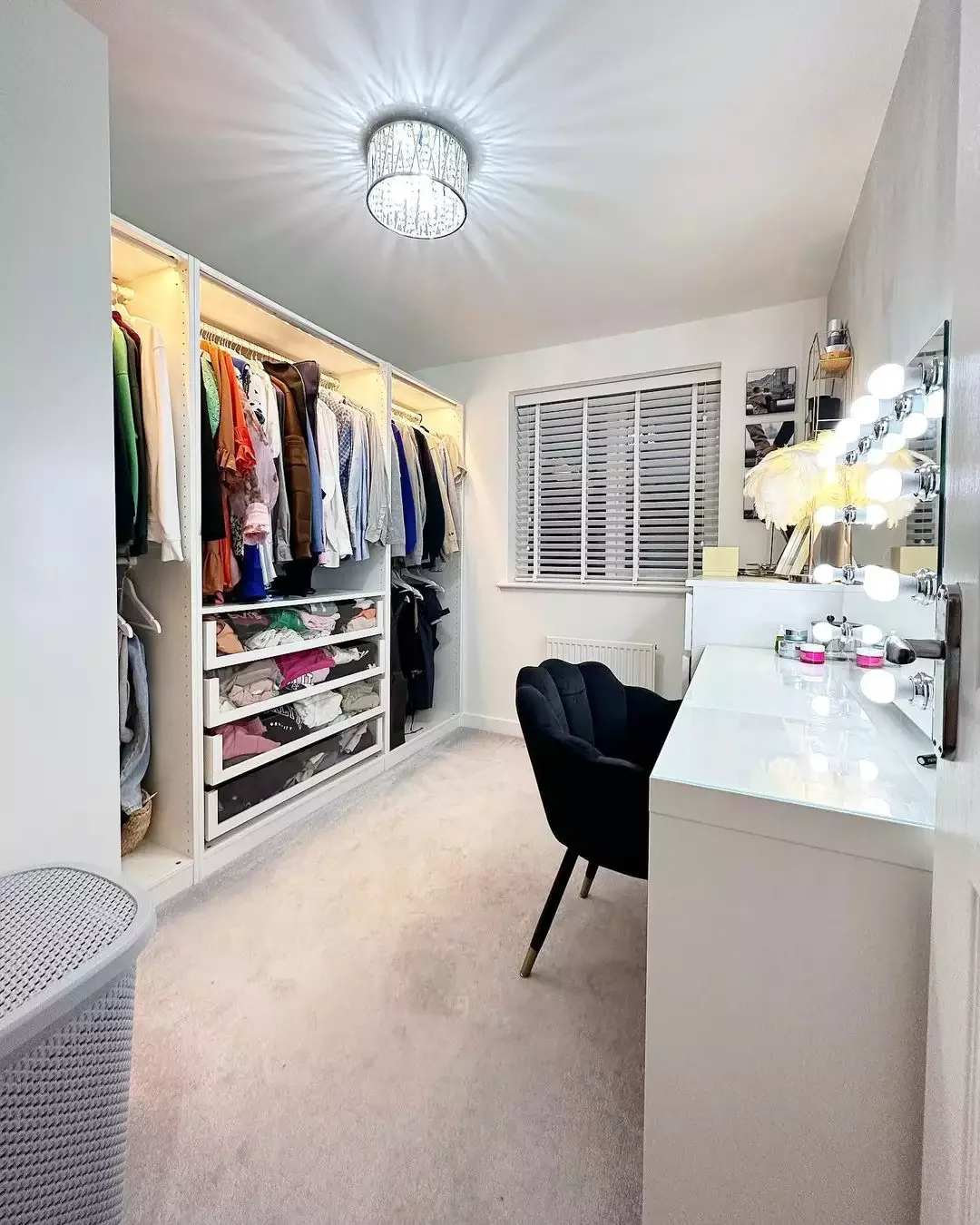 23 Brilliant Open Closet Ideas That'll Transform Your Morning Routine Add a Dressing Table