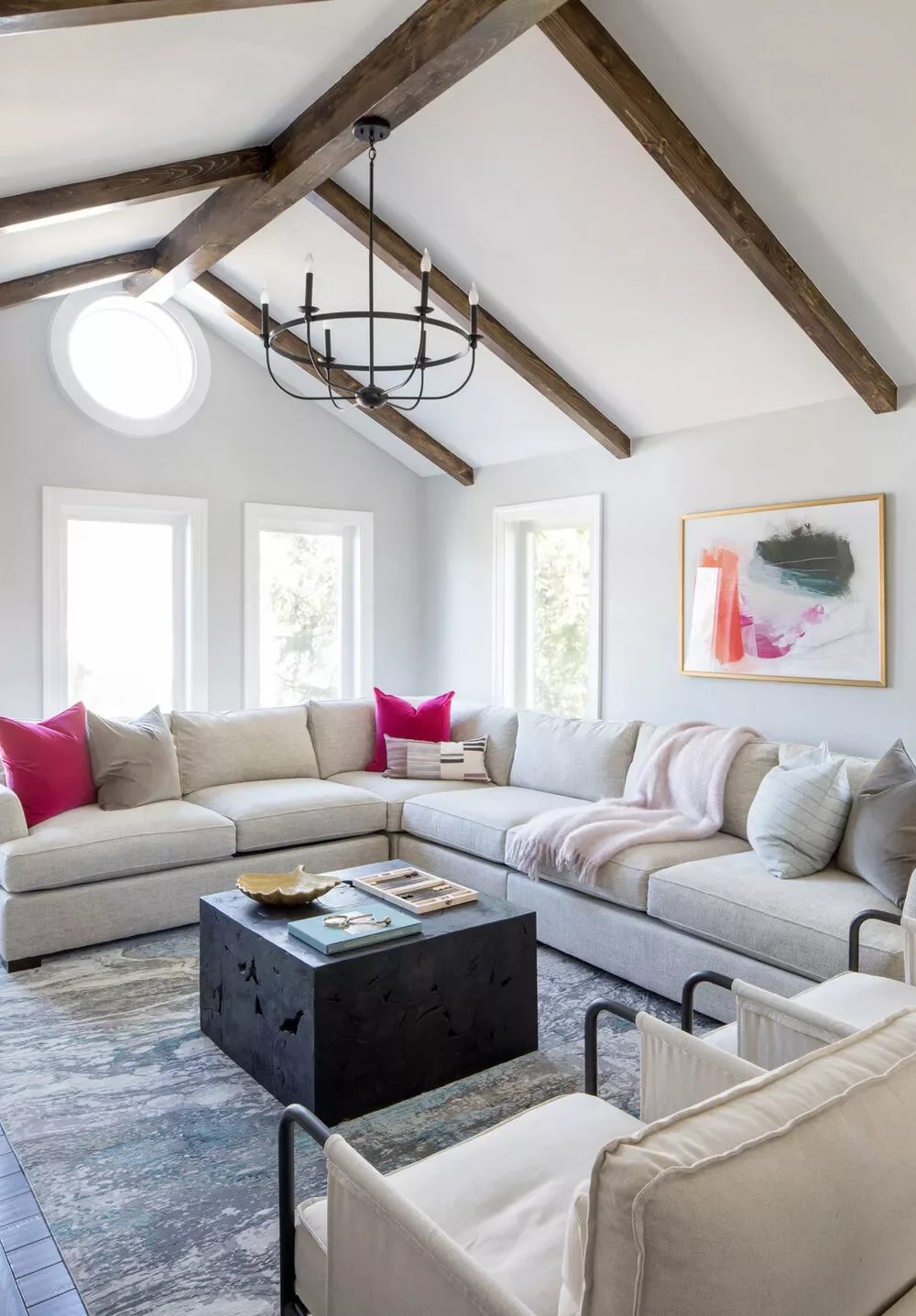 68 Stunning Contemporary Living Room Ideas That Will Transform Your Space 42 Add a Few Splashes of Color