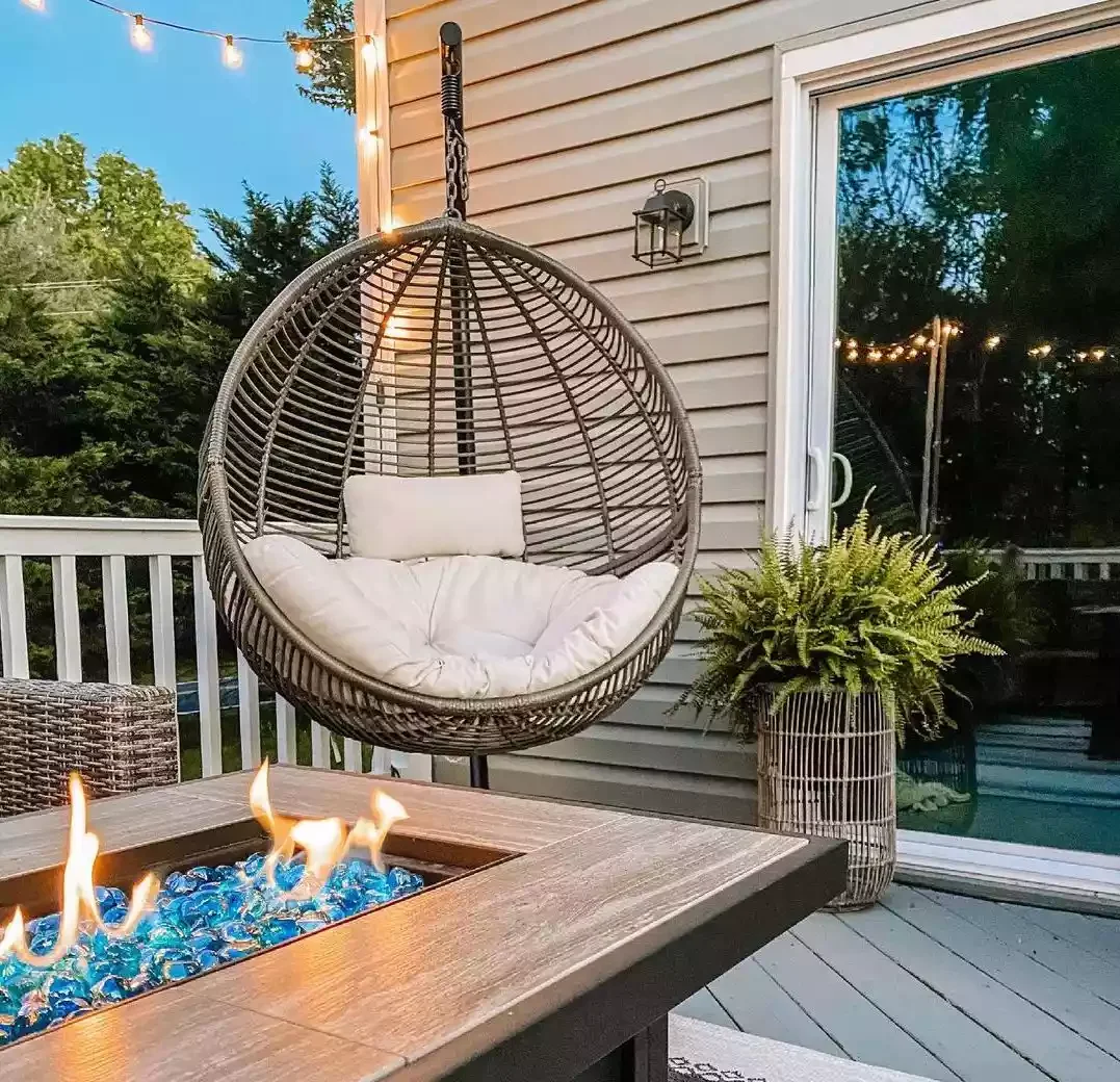 30 Creative Ways to Transform Your Small Deck Into a Stunning Outdoor Retreat 12 Add a Fire Table