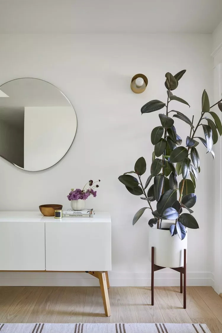 30 Beautiful Ways to Style Your Sideboard in Every Room Add a Houseplant