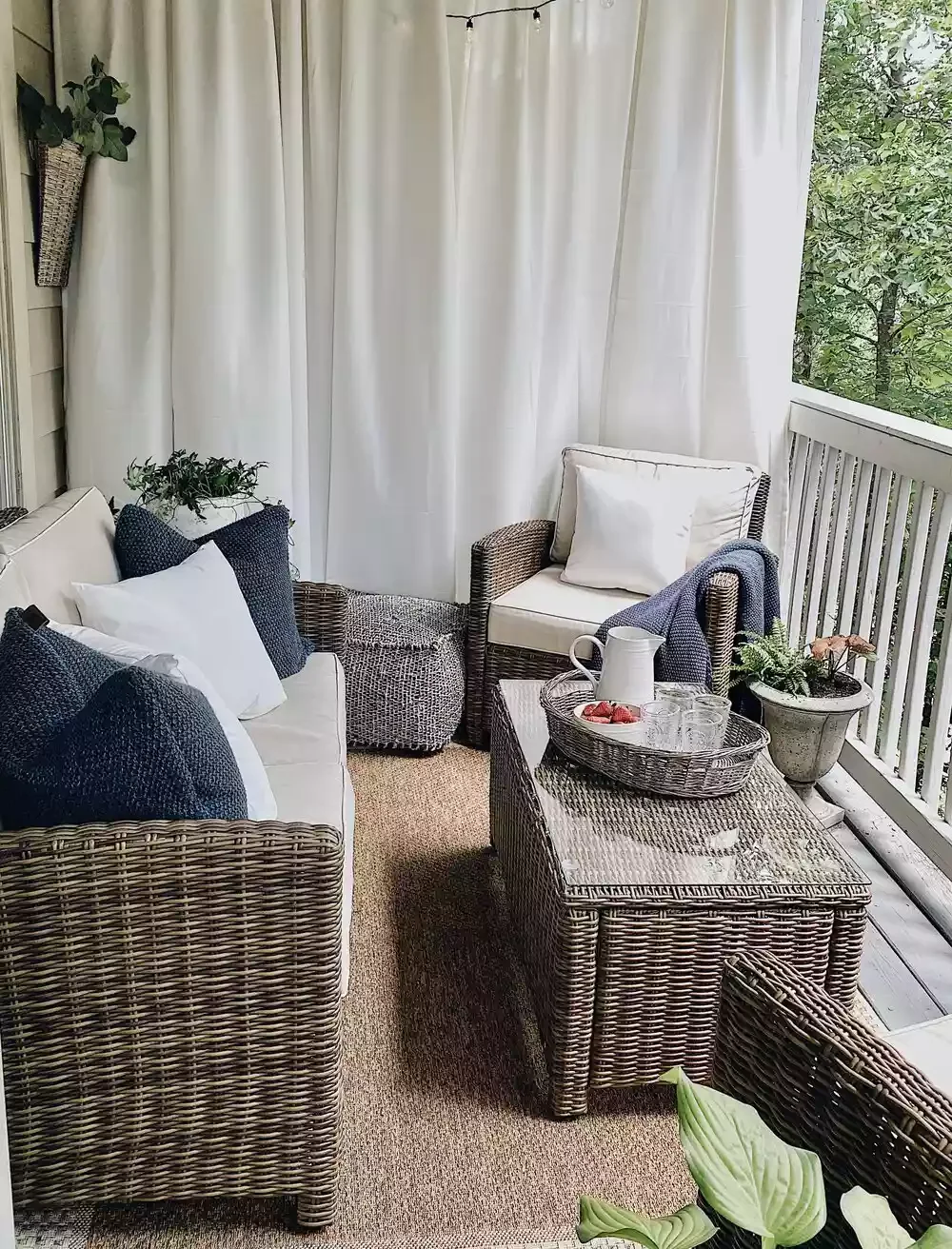 62 Stunning Screen Porch Ideas to Create the Perfect Indoor-Outdoor Retreat Add a Jute Porch Rug