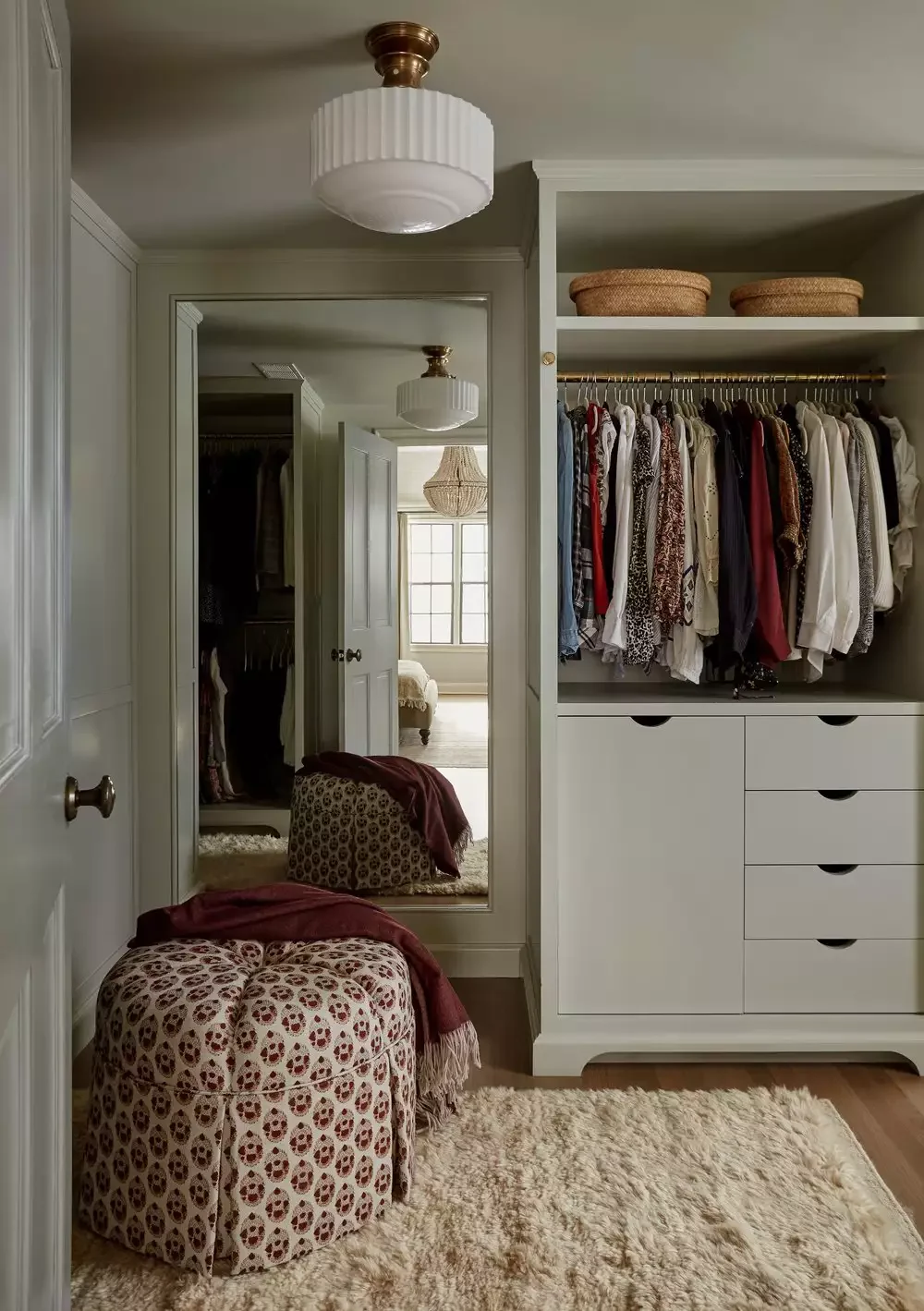 23 Brilliant Open Closet Ideas That'll Transform Your Morning Routine Add a Large Mirror