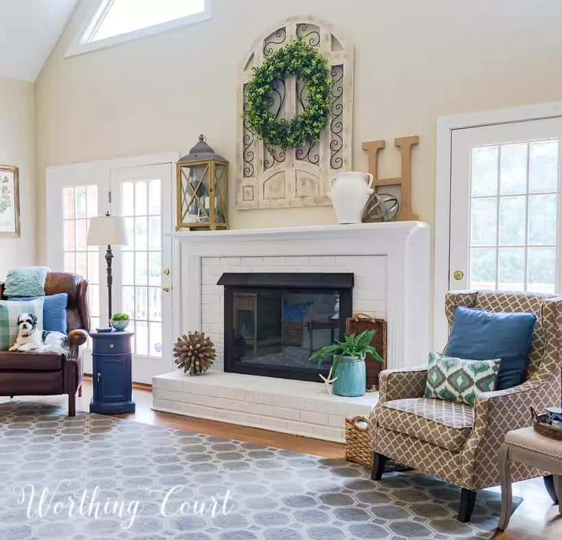 33 Cozy Farmhouse Fireplace Styling Ideas That Transform Your Living Space 29 Add a Monogram