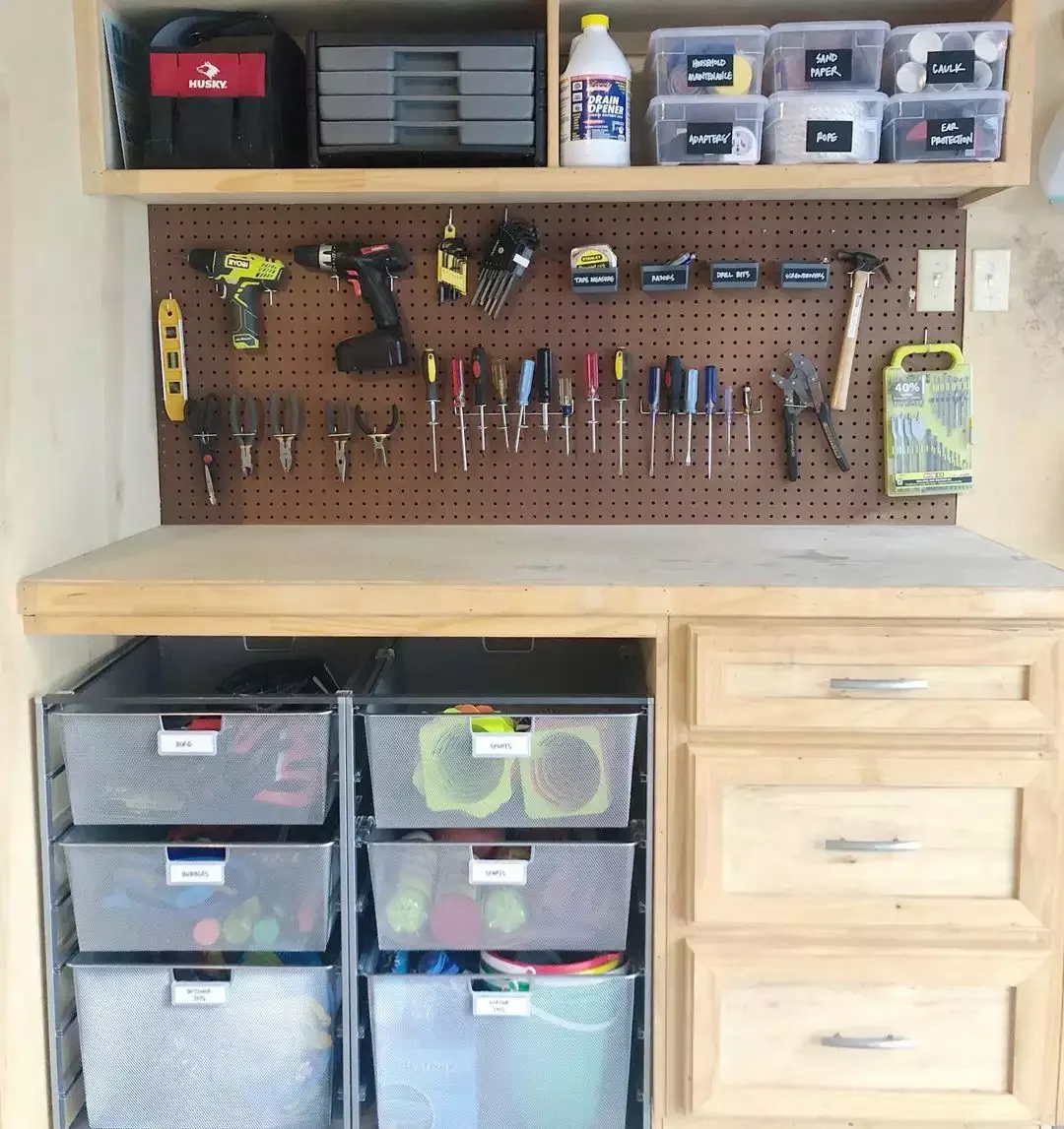 22 Smart Power Tool Organization Ideas That Transform Your Workshop Add a Peg Board