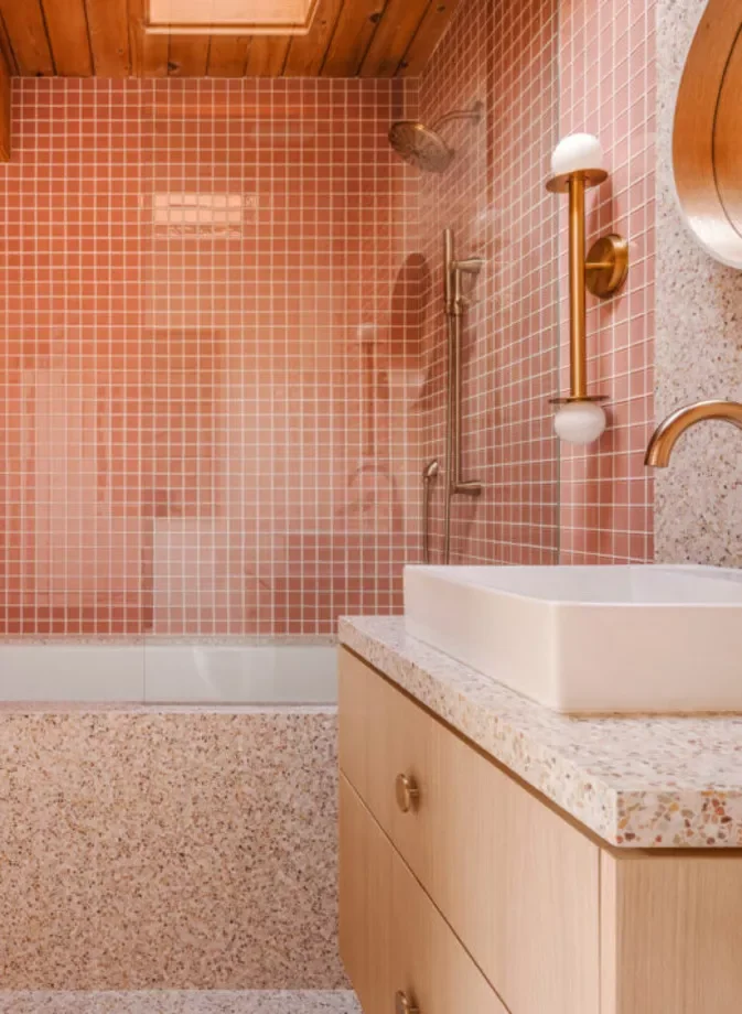 50 Dramatic Dark Bathroom Ideas to Transform Your Space 26 Add a Pop of Dark Pink
