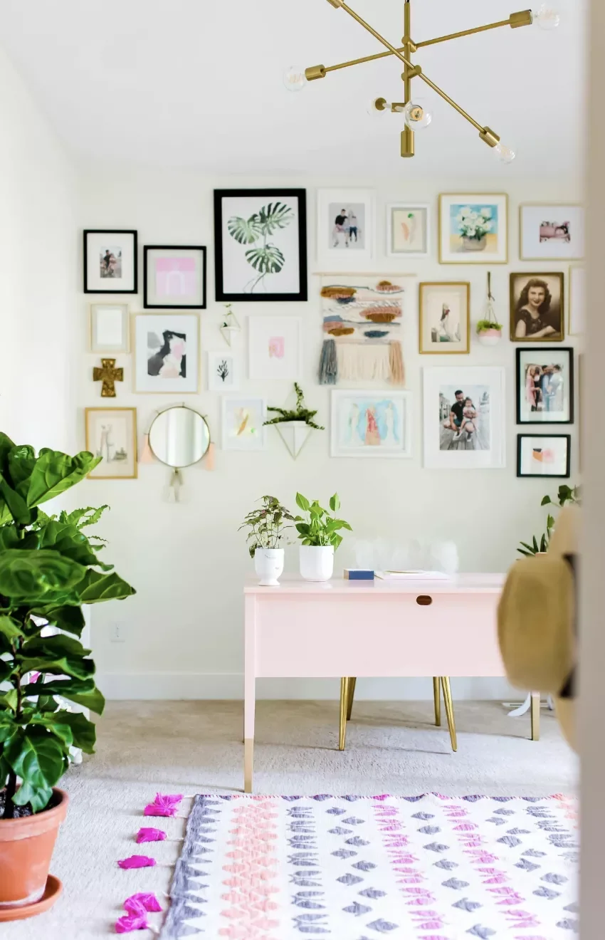 30 Stunning Home Office Rug Ideas to Transform Your Work-From-Home Space Add a Pop of Pink