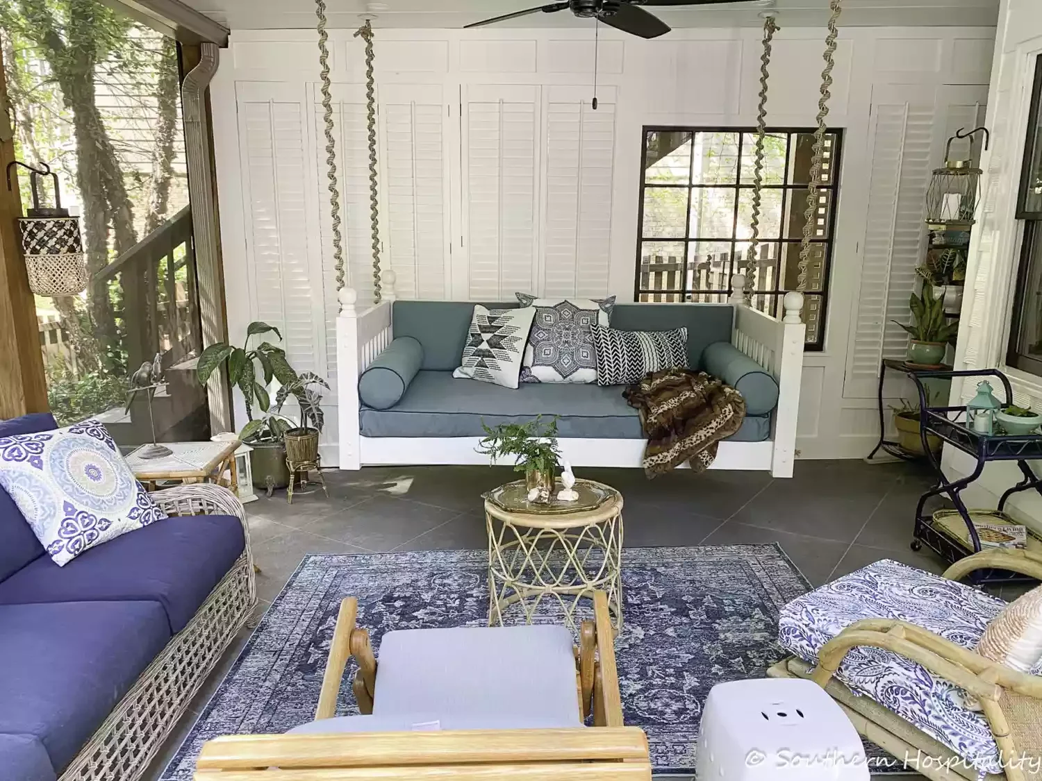 62 Stunning Screen Porch Ideas to Create the Perfect Indoor-Outdoor Retreat Add a Porch Bar Cart