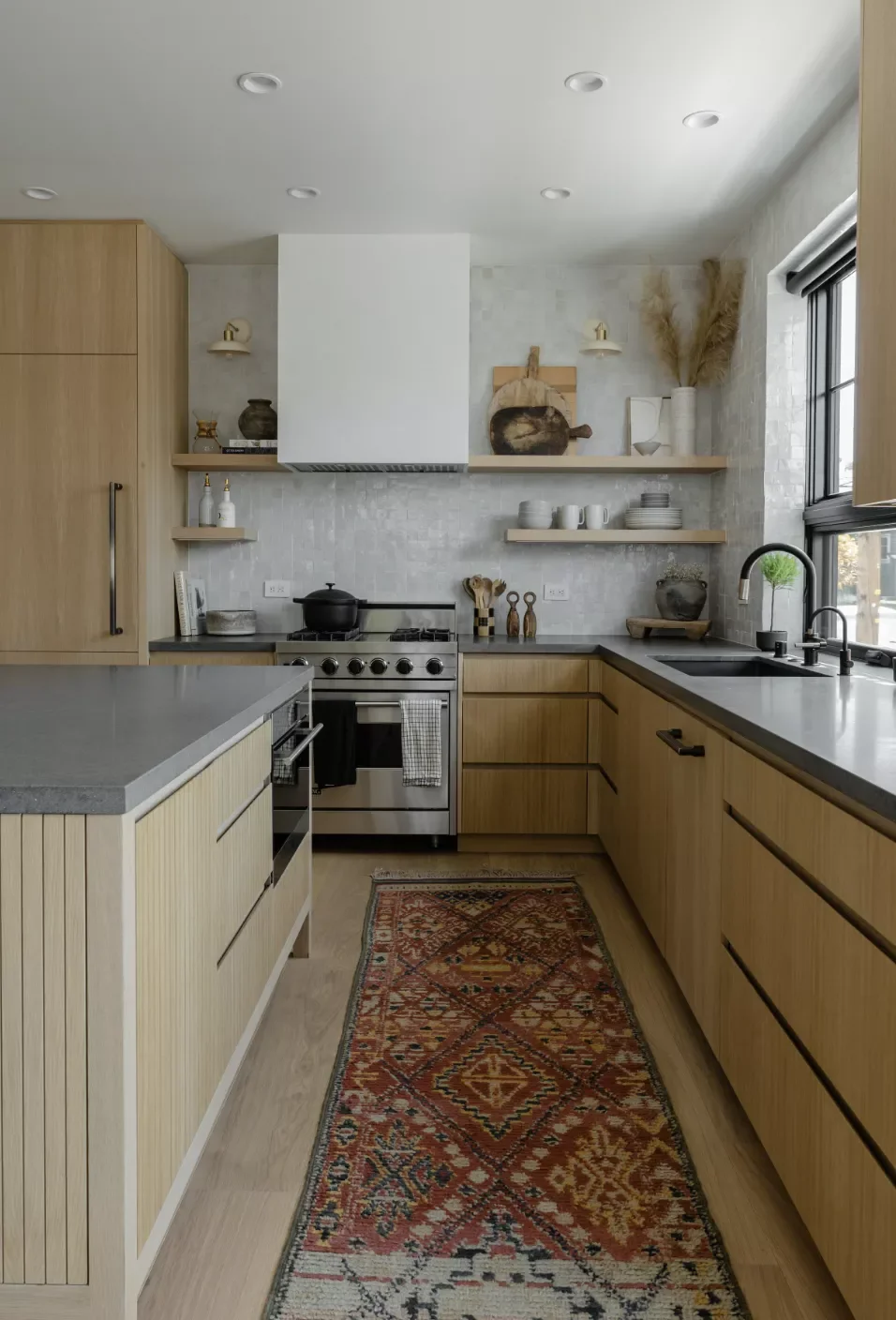 39 Fresh Modern Kitchen Ideas That Will Transform Your Space 24 Add a Rug or Runner