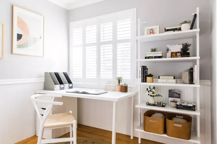 28 Brilliant Ways to Transform Your Workspace Into an Organized Haven Add a Shelf for Excess Storage