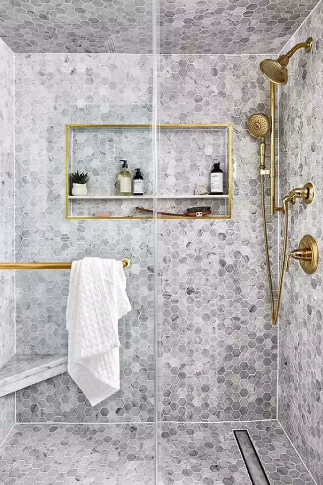 35 Stunning Shower Transformations That Will Elevate Your Bathroom 16 Add a Shower Towel Rack