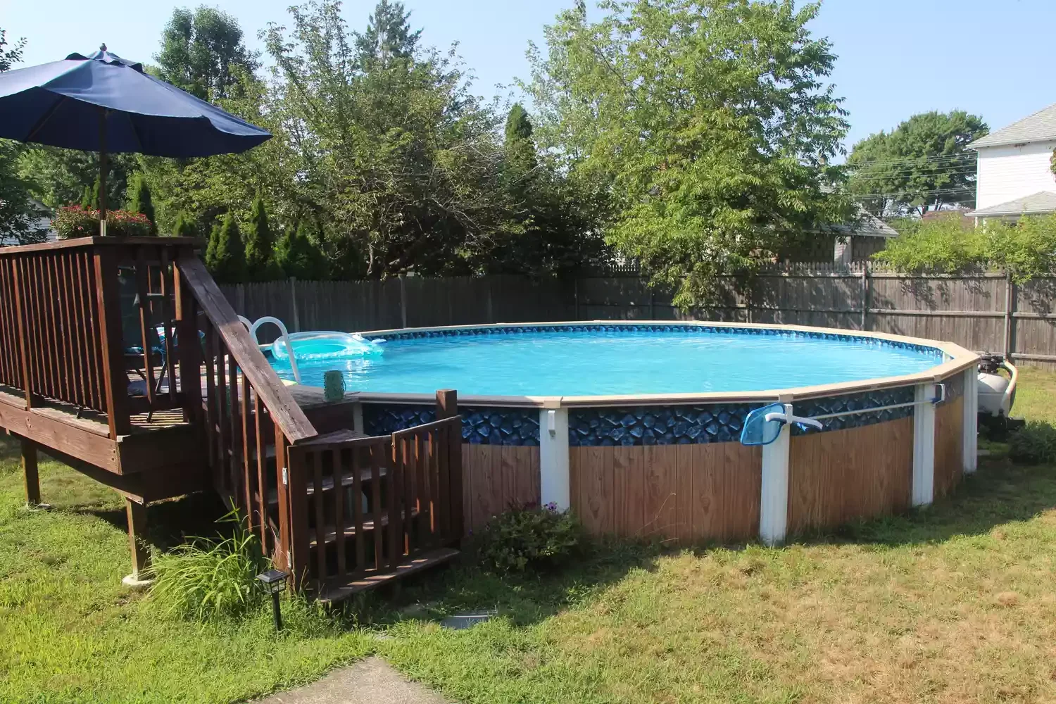 37 Brilliant Above-Ground Pool Deck Ideas That Won't Break Your Budget 25 Add a Small Wooden Deck