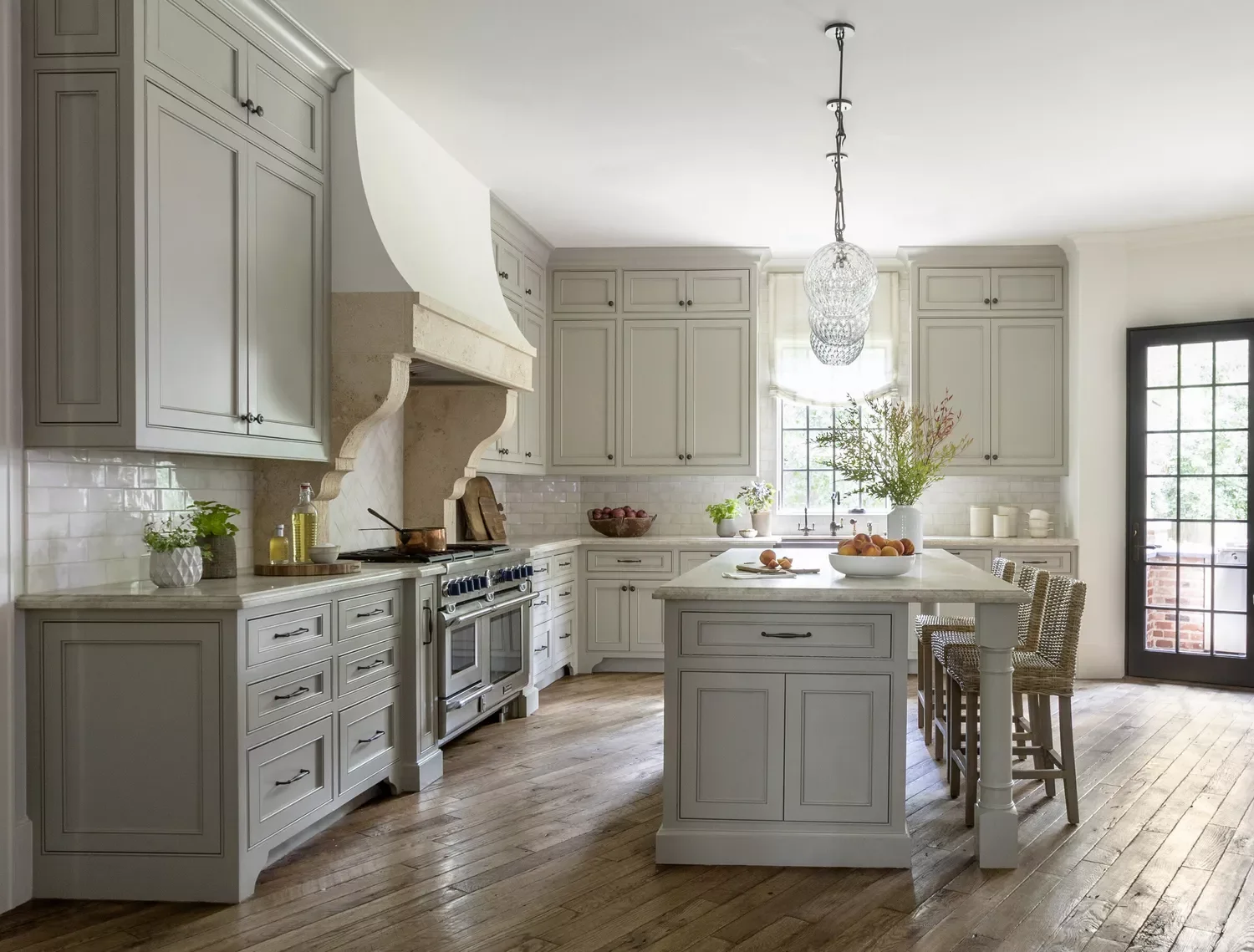 31 Timeless French Country Kitchen Ideas That Blend Rustic Charm with Elegant Style 28 Add a Statement Oven Hood