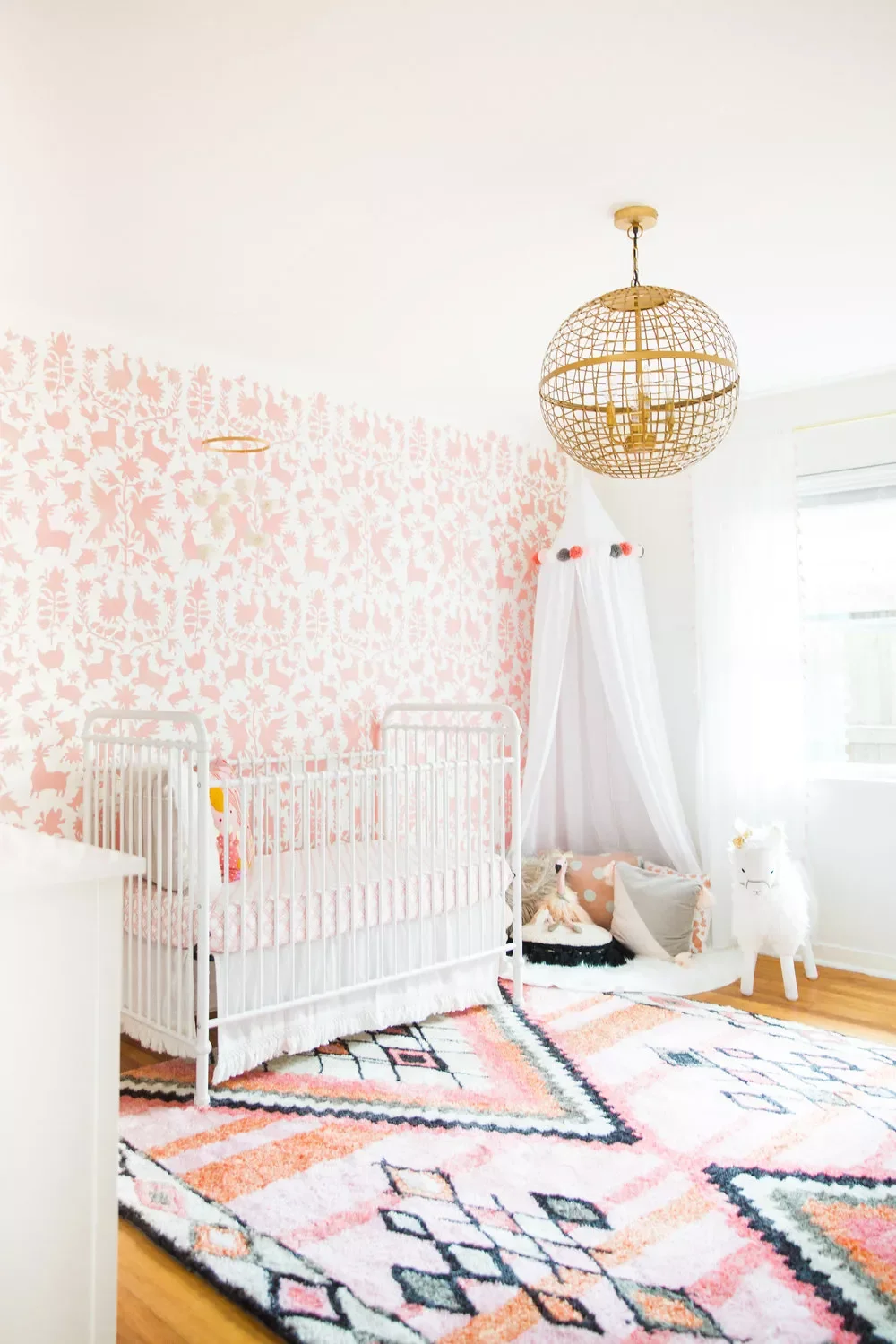 57 Stunning Baby Girl Nursery Ideas That'll Make Your Heart Melt Add a Statement Rug