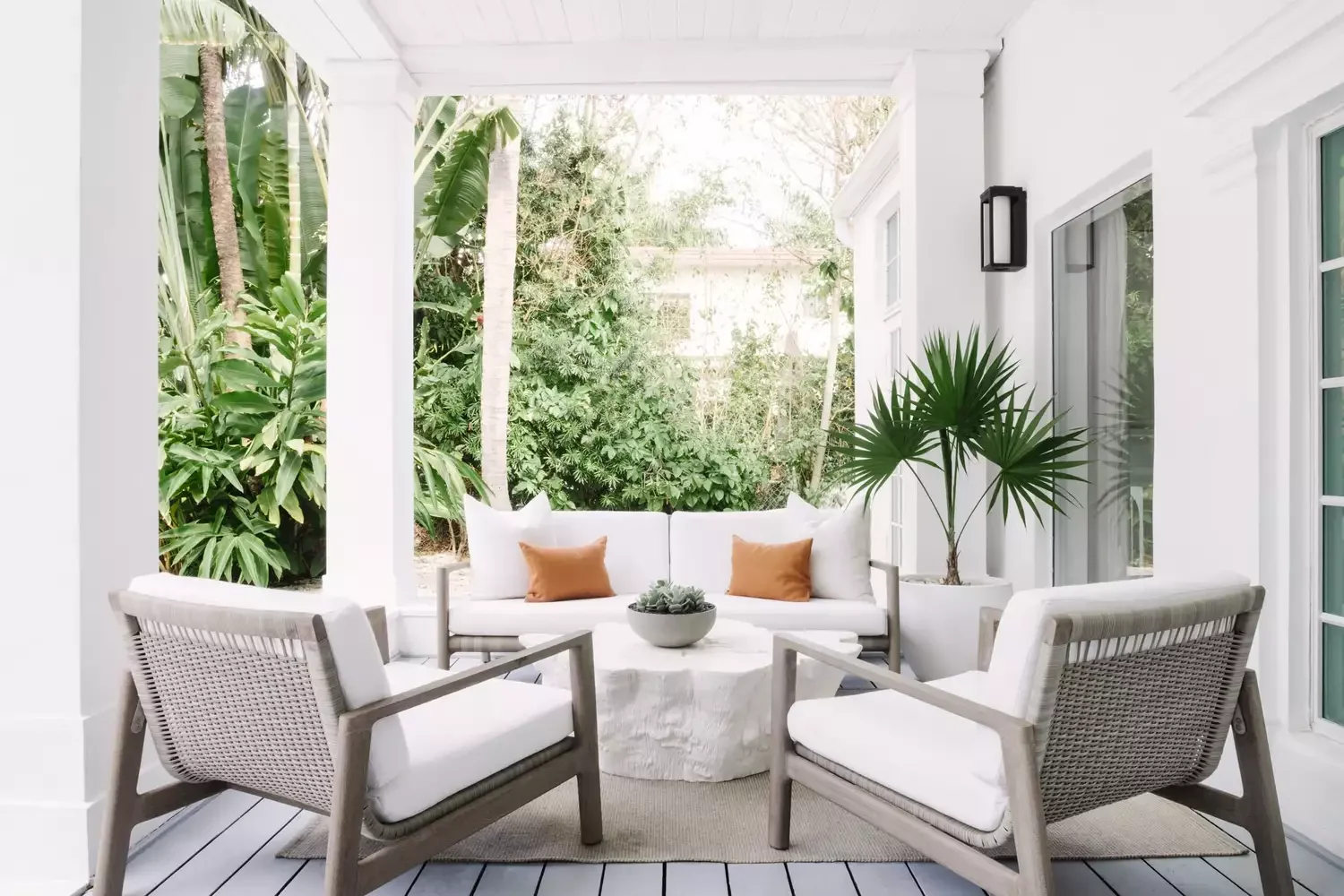 35 Stunning Front Porch Ideas That'll Transform Your Outdoor Welcome Add a Statement Table