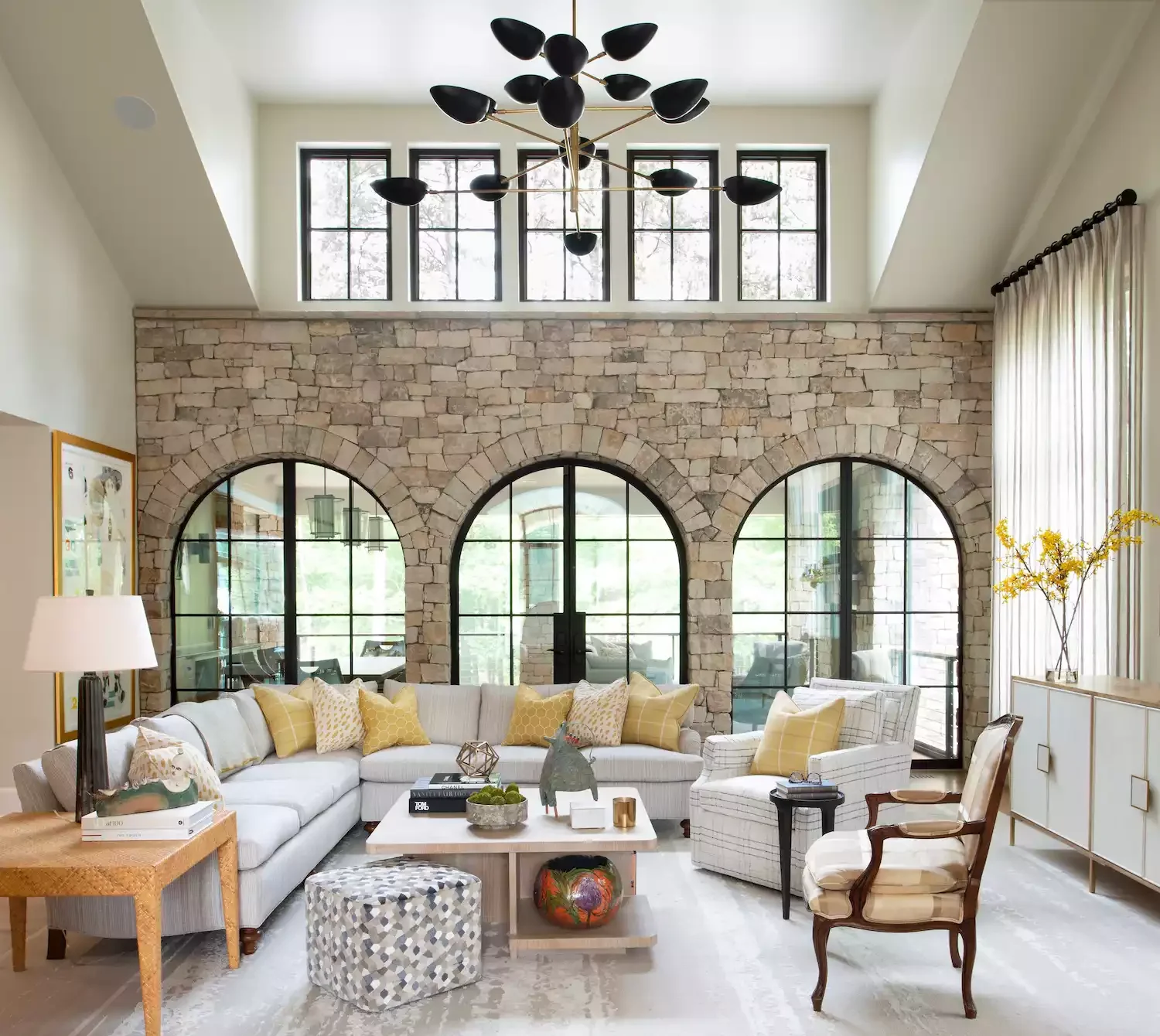 45 Modern Rustic Living Room Ideas That Will Transform Your Space 28 Add a Stone Feature Wall