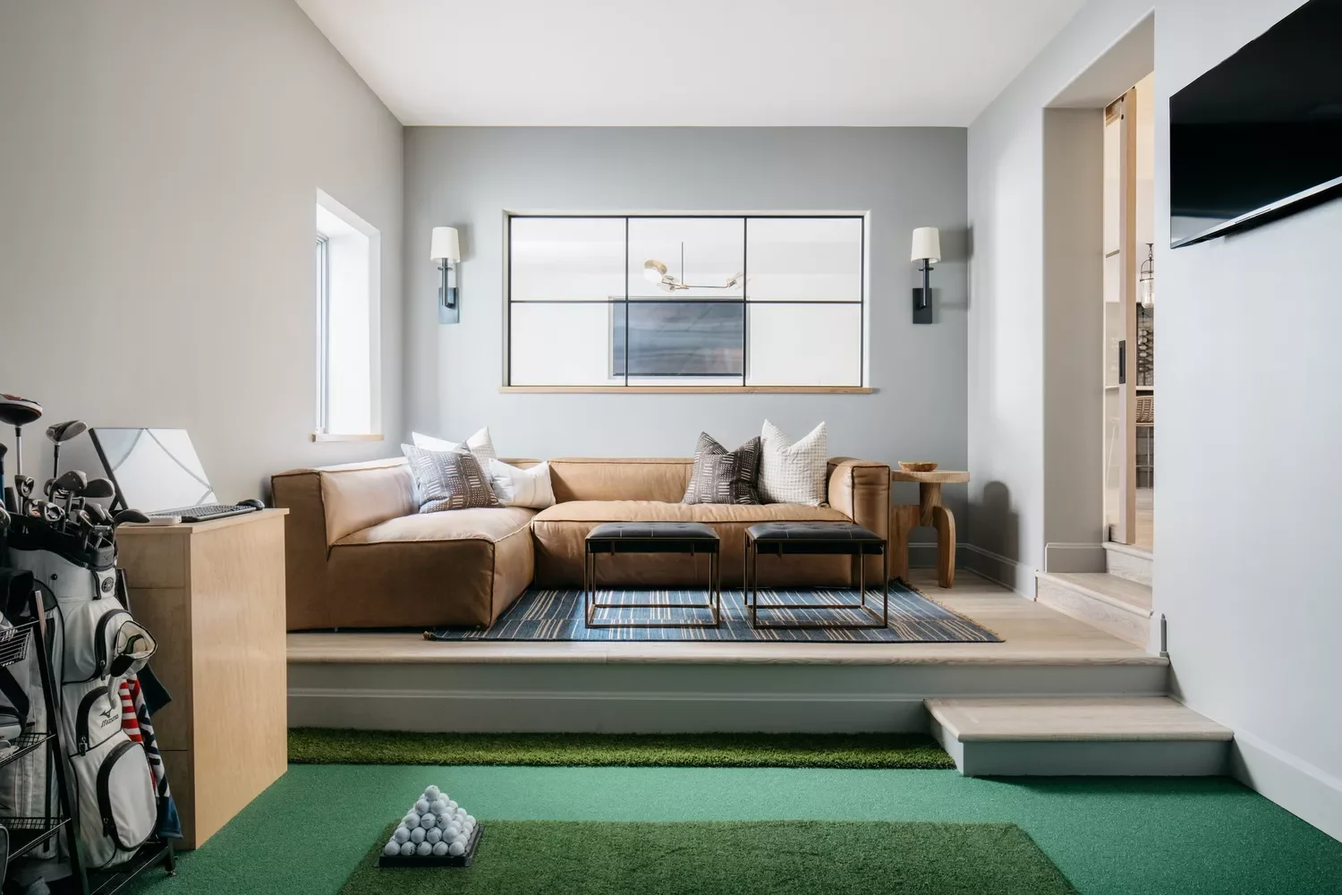 37 Inspiring Home Gym Design Ideas That'll Transform Your Workout Space Add a Sunken Putting Green