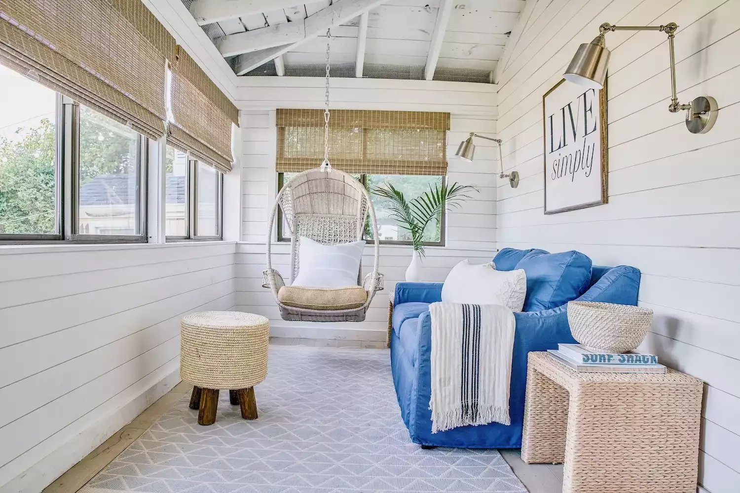 50 Stunning Sunroom Ideas That Transform Your Home Into a Light-Filled Paradise 23 Add a Sunroom Hanging Chair