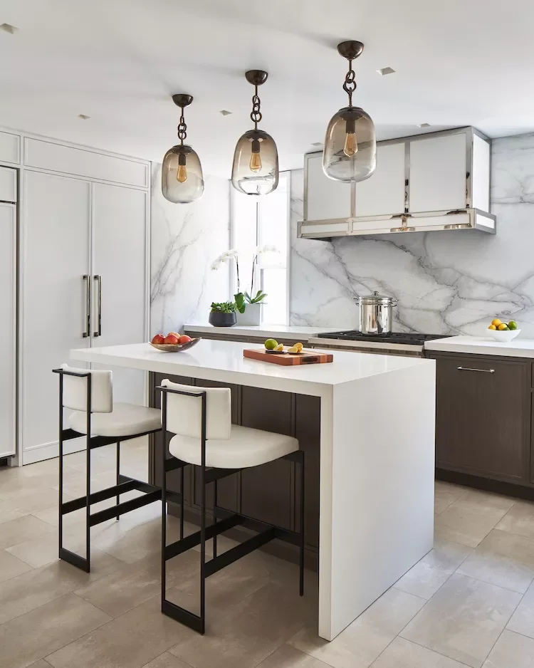 38 Compact Kitchen Island Solutions That Transform Your Small Space Add a Waterfall Edge